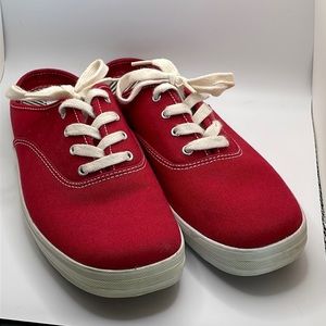 Keds Red slip-on mules size 10